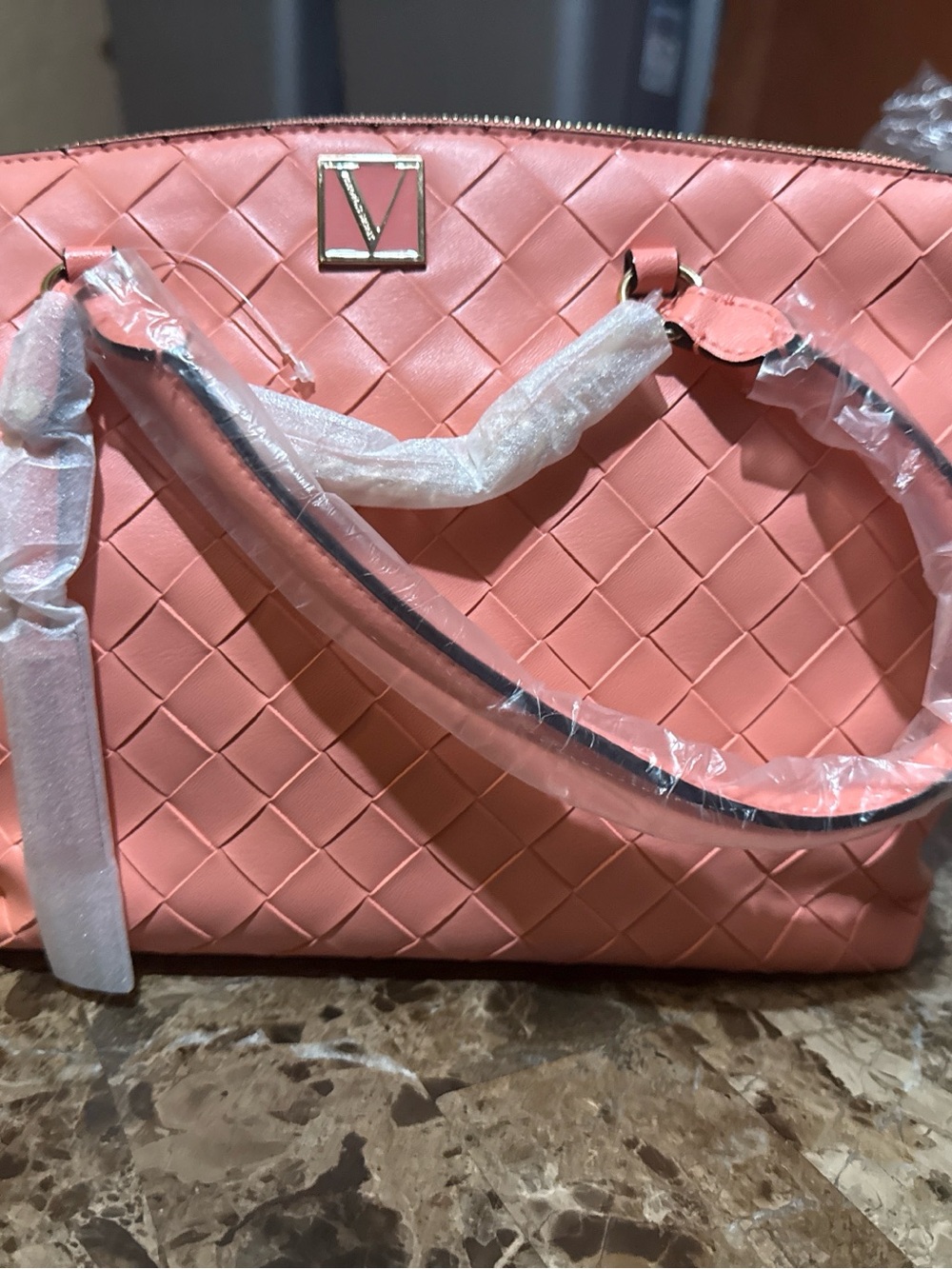 Brand Victoria's Secret Coral Woven Shoulder Bag